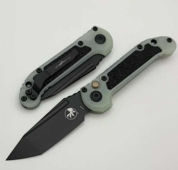 Microtech Knives LUDT Gen III Black Tanto w/ Jade Green G-10 Handle 1136-1GT-JGS-X4