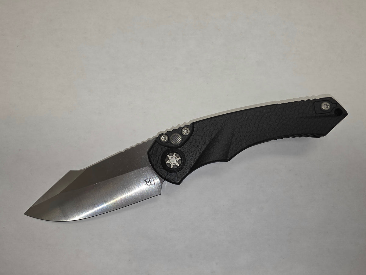Heretic Knives - Mini Pariah - Auto - Single Edge Stonewash