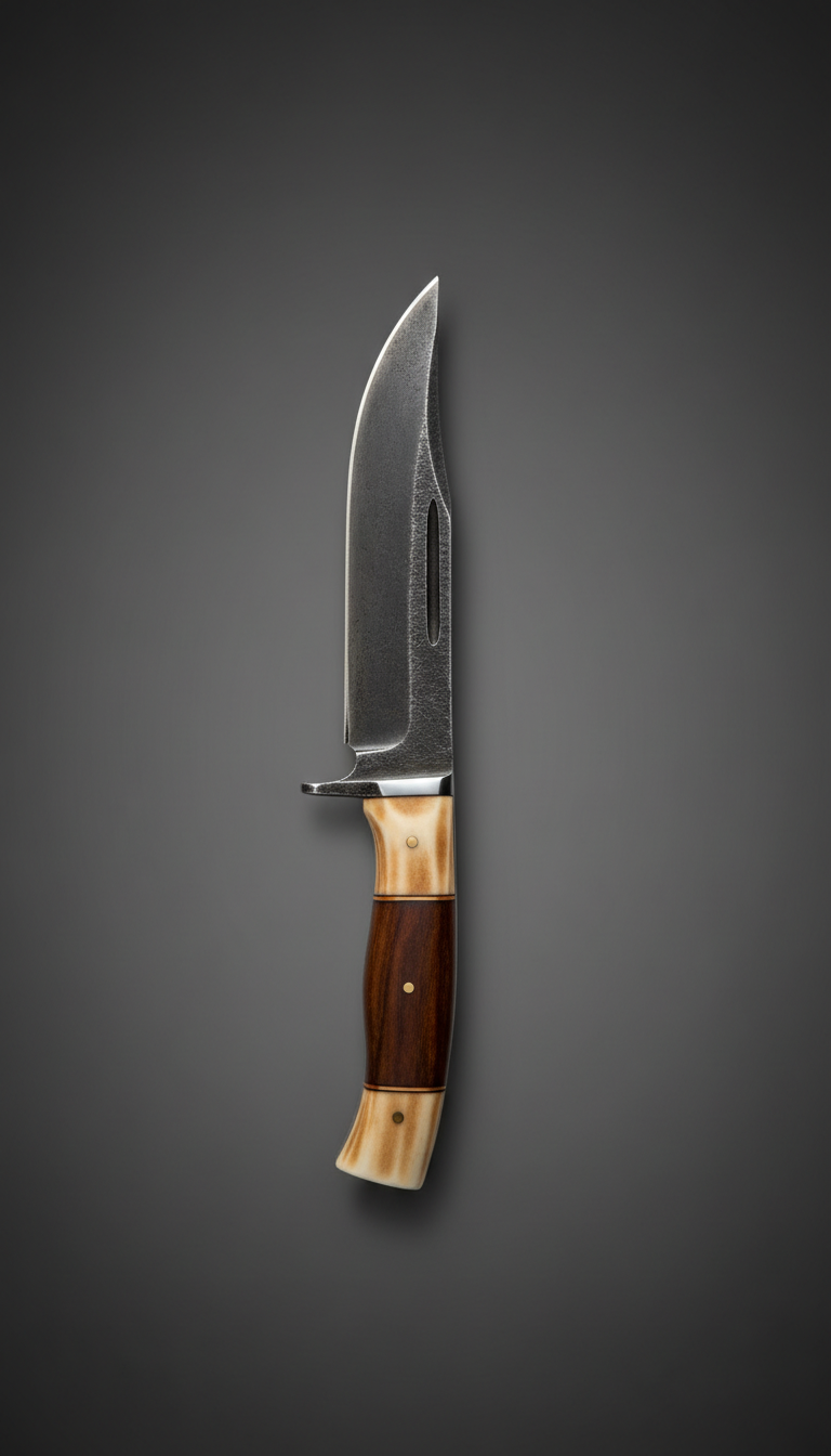 Classic carbon steel hunting knife