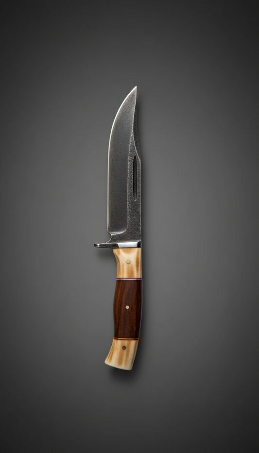 Classic carbon steel hunting knife