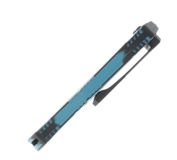 Heretic Manticore S OTF Automatic Knife Grenade Grip Cel-Shaded Turquoise Magnacut Tanto H023F-CS-TQ