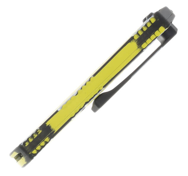 Heretic Manticore S OTF Automatic Knife Grenade Grip Cel-Shaded Yellow Magnacut Tanto H023F-CS-YW