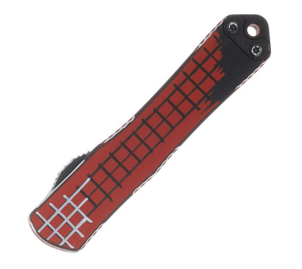 Heretic Manticore S OTF Automatic Knife Red Cel-Shade Recurve Magnacut/Grenade Grip H025F-CS-RD