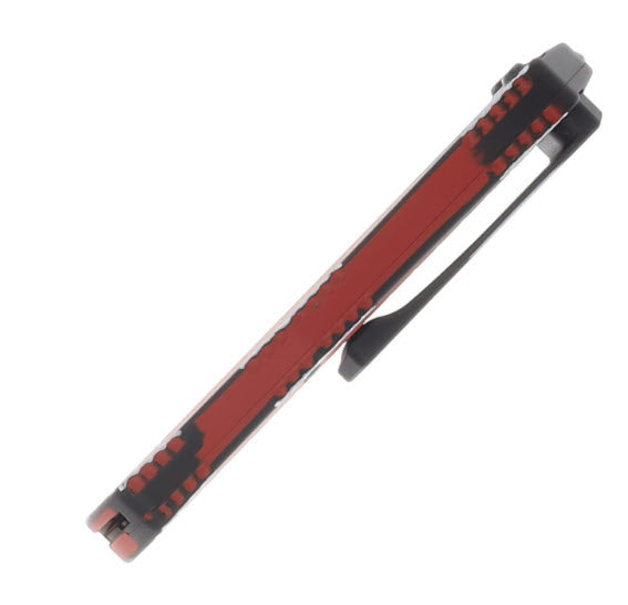 Heretic Manticore S OTF Automatic Knife Red Cel-Shade Recurve Magnacut/Grenade Grip H025F-CS-RD