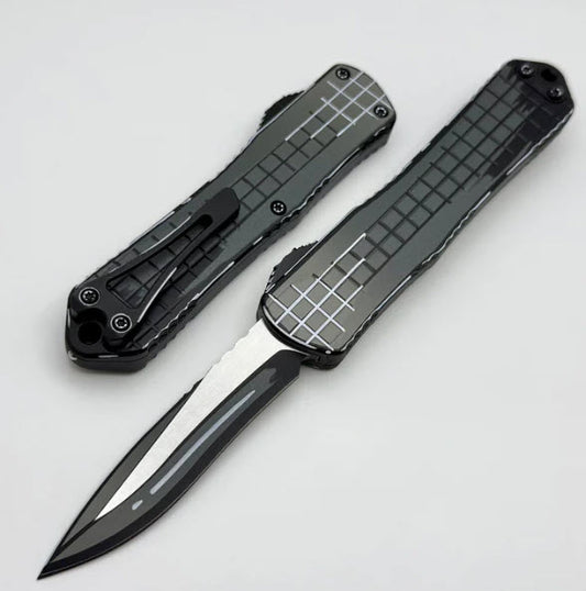 Heretic Knives Manticore E Stealth Gray Cel Shade Grenade Grip w/ Recurve MagnaCut H029F-CS-GRY