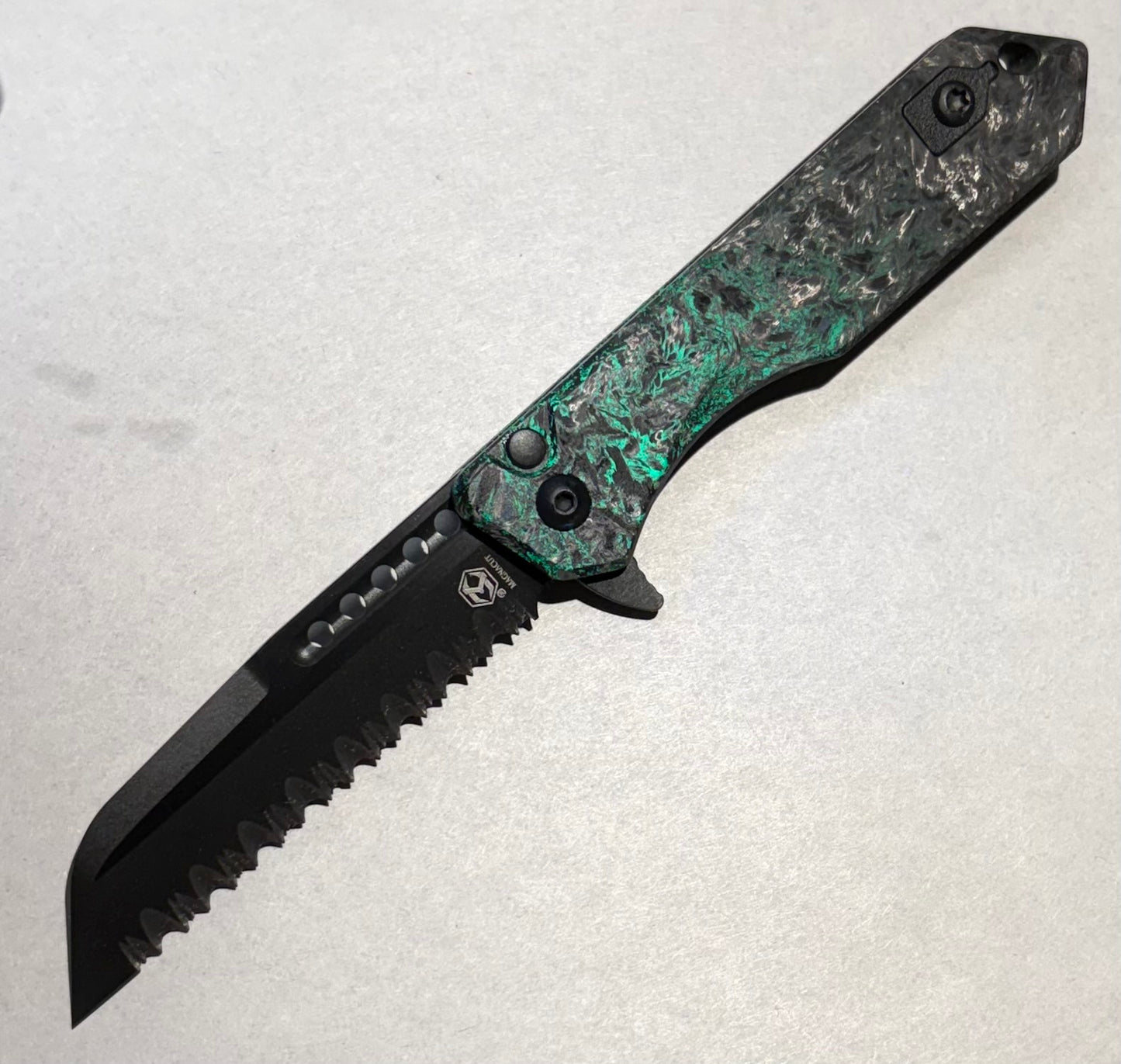 Heretic Jinn-Manual-DLC-Full Serrated-Marble Glow Carbon Fiber-H213-6C-MGCF